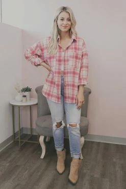 Coupon 🔥 Pink Lily Wishing On Forever Pink Plaid Shacket 😀 -lounge-tops shop 079036a95e254ebfb16494dfe6318cb9.thumbnail.0000000 530x530