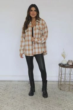 Wholesale ⌛ Pink Lily Good Timing Rust Plaid Shacket 💯 -lounge-tops shop 0efaa276f8fe42e08fd3435f4e397d6e.thumbnail.0000000 530x530