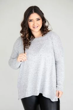 Top 10 🎉 Pink Lily Simple Style Grey Blouse 🎉 -lounge-tops shop 168550 12 650x