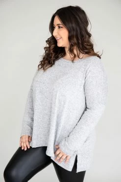 Top 10 🎉 Pink Lily Simple Style Grey Blouse 🎉 -lounge-tops shop 168550 14 650x