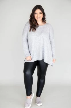 Top 10 🎉 Pink Lily Simple Style Grey Blouse 🎉 -lounge-tops shop 168550 9 650x