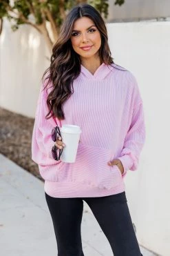 Top 10 🤩 Pink Lily Stylish Splendor Pink Hoodie ⌛ -lounge-tops shop 169090 4 650x