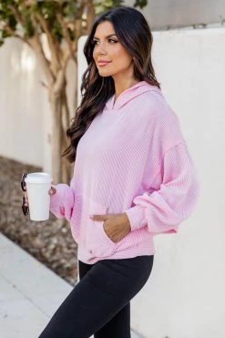 Top 10 🤩 Pink Lily Stylish Splendor Pink Hoodie ⌛ -lounge-tops shop 169090 7 650x