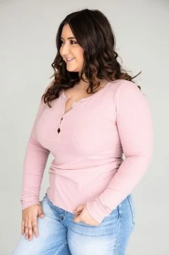 Promo 🛒 Pink Lily Unbelievable Story Henley Mauve Blouse FINAL SALE 🤩 -lounge-tops shop 169510 8 650x