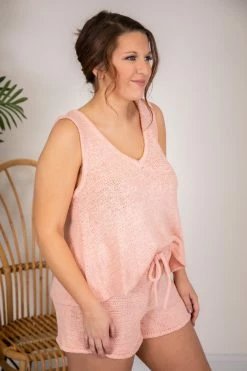 Flash Sale 🔥 Pink Lily Wonder Often Blush Sweater Tank FINAL SALE 💯 -lounge-tops shop 171306 171308 5 650x