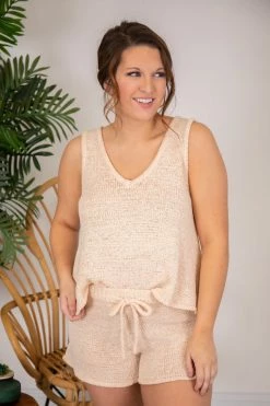 Outlet 🧨 Pink Lily Wonder Often Beige Sweater Tank FINAL SALE 🤩 -lounge-tops shop 171310 171312 3 650x