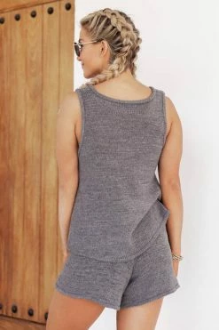 Brand new 🔔 Pink Lily Wonder Often Charcoal Sweater Tank FINAL SALE 🎉 -lounge-tops shop 171334 171336 169208 worldscollide 15 650x