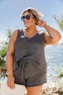 Brand new 🔔 Pink Lily Wonder Often Charcoal Sweater Tank FINAL SALE 🎉 -lounge-tops shop 171334 171336 wonderoftencharcoal 172336 coolerthanyouknow 173656 pathtothetropicsivory 5 650x