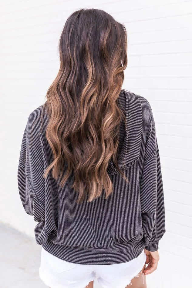 Best Sale 😀 Pink Lily Stylish Splendor Charcoal Hoodie 😍 - Image 7