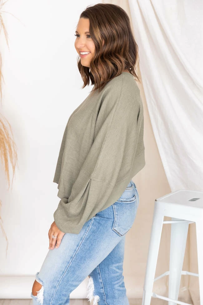 Promo π Pink Lily Lovely Spirit Olive Thermal Blouse FINAL SALE β 11 Promo π Pink Lily Lovely Spirit Olive Thermal Blouse FINAL SALE β - Image 9