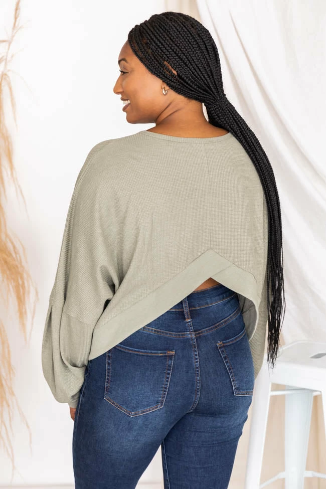 Promo π Pink Lily Lovely Spirit Olive Thermal Blouse FINAL SALE β 16 Promo π Pink Lily Lovely Spirit Olive Thermal Blouse FINAL SALE β - Image 14