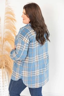 Coupon ✨ Pink Lily Misunderstood Heart Blue/Orange Plaid Shacket 👏 -lounge-tops shop 175402 1 650x