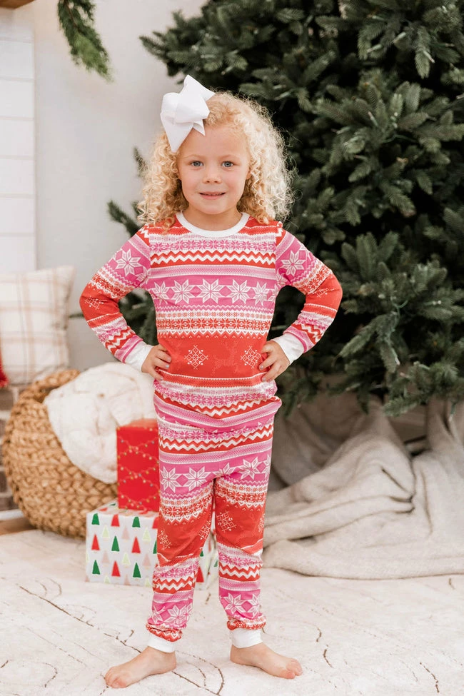 Best deal π Pink Lily Light Up Your World Kids Pink/Red Fair Isle Pajama Set FINAL SALE βοΈ 4 Best deal π Pink Lily Light Up Your World Kids Pink/Red Fair Isle Pajama Set FINAL SALE βοΈ - Image 2