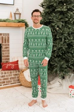 Promo 🎁 Pink Lily Right Timing Men's Green Tree Print Pajama Top FINAL SALE 🌟 -lounge-tops shop 177852 177858 2 cf86a326 149e 4876 9532 e9dfbc321909 650x