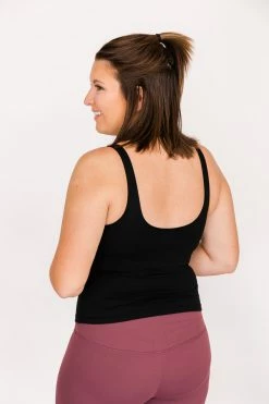 Top 10 🤩 Pink Lily Miles Ahead Black V-Neck Tank Bra Top ✨ -lounge-tops shop 177952 1 650x