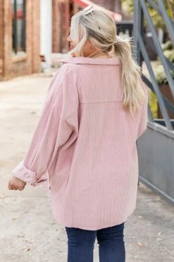Promo 😍 Pink Lily Easy To Miss Pink Corduroy Shacket 🤩 -lounge-tops shop 178078 1 650x