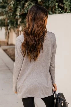 Discount ✨ Pink Lily In The Distance Grey Oversized Henley FINAL SALE 🥰 -lounge-tops shop 179338 174406 chasingrealityblack 164324 jenny getawayofalifetimeblack 1 650x