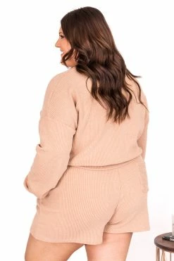 Cheapest 🎁 Pink Lily Why Not Taupe Cropped Cord Lounge Pullover ✨ -lounge-tops shop 179526 179528 9 650x