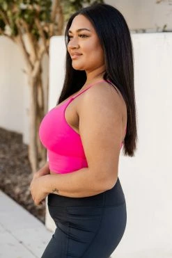 Promo 🤩 Pink Lily Let's Seize The Day Hot Pink Bra Top 😀 -lounge-tops shop 179604 185034 6 650x