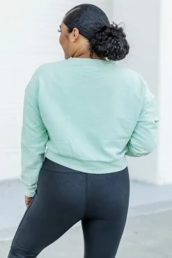 Cheap 😀 Pink Lily Stellar Weekend Mint Acid Wash Cropped Cord Sweatshirt 🤩 -lounge-tops shop 179866 7 650x