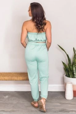 Best deal 🎁 Pink Lily Stories Told Sage Strapless Crop Top FINAL SALE 😉 -lounge-tops shop 180206 180208 7 650x