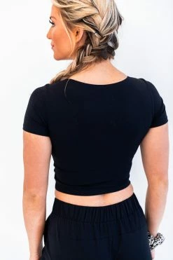 Brand new ❤️ Pink Lily Maybe I'm Dreaming Black Cutout Active Short Sleeve Tee ✨ -lounge-tops shop 180548 youreverymovementblack 175482 miley 180552 maybeI mdreamingblack 178644 makeitclearscrunchie 19 650x