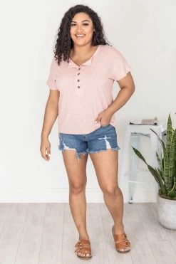 Cheap ✨ Pink Lily Undoubting Memories Pink Henley Tee FINAL SALE ✔️ 20 Cheap ✨ Pink Lily Undoubting Memories Pink Henley Tee FINAL SALE ✔️ -lounge-tops shop 180854 2 650x