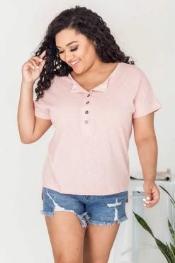 Cheap ✨ Pink Lily Undoubting Memories Pink Henley Tee FINAL SALE ✔️ 21 Cheap ✨ Pink Lily Undoubting Memories Pink Henley Tee FINAL SALE ✔️ -lounge-tops shop 180854 4 650x