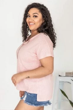 Cheap ✨ Pink Lily Undoubting Memories Pink Henley Tee FINAL SALE ✔️ 22 Cheap ✨ Pink Lily Undoubting Memories Pink Henley Tee FINAL SALE ✔️ -lounge-tops shop 180854 5 650x