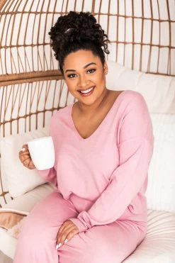 Best reviews of 🧨 Pink Lily Future Goals Pink Lightweight Sweater FINAL SALE 😉 -lounge-tops shop 180866 180868 12 650x