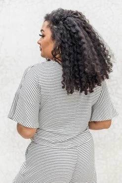 Wholesale 🔥 Pink Lily Reward Yourself White/Black Striped Flutter Sleeve Blouse FINAL SALE 🛒 -lounge-tops shop 181580 181582 rewardyourself 180070 desmondwhite 173392 sunrisehorizon 182220 distractedmindgold 12 650x