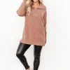 Top 10 ⌛ Pink Lily Pulling Heartstrings Camel Quarter Zip Pullover 🔥 -lounge-tops shop 183436 pullingheartstringsmauve 176202 darlinggrace 164324 jennywhite 4 650x
