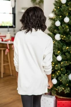 Discount 👏 Pink Lily Pulling Heartstrings Ivory Quarter Zip Pullover 💯 -lounge-tops shop 183440 1 650x