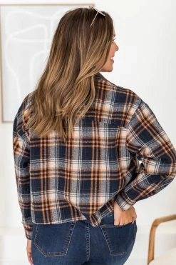 Hot Sale 🧨 Pink Lily According To Him Navy Cropped Plaid Shacket FINAL SALE 🔔 -lounge-tops shop 183452 4 840c5fc7 b3ef 4ce5 858a 21b3102ac90a 650x