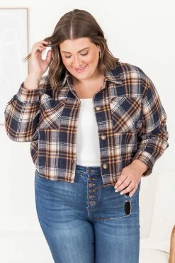 Hot Sale 🧨 Pink Lily According To Him Navy Cropped Plaid Shacket FINAL SALE 🔔 -lounge-tops shop 183452 5 00c35da8 765c 4a2f 8daf 9cab7abc9d96 650x