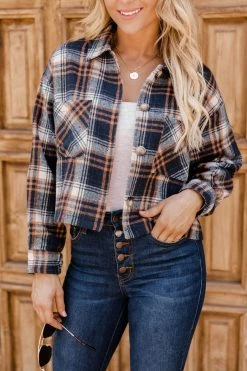 Hot Sale 🧨 Pink Lily According To Him Navy Cropped Plaid Shacket FINAL SALE 🔔 -lounge-tops shop 183452 accordingtohim 168900 bestviewbeige 156498 thechelsie 183178 kimberlystone 180354 simpleadvice 9 650x