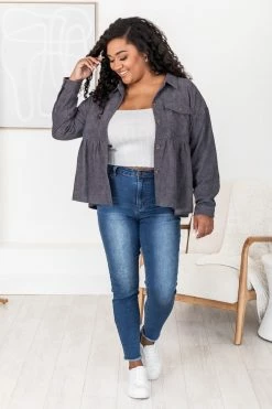 Best Sale π― Pink Lily Keep The Class Charcoal Corded Peplum Hem Shacket FINAL SALE β 20 Best Sale π― Pink Lily Keep The Class Charcoal Corded Peplum Hem Shacket FINAL SALE β -lounge-tops shop 183504 2 650x