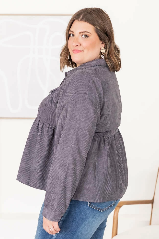 Best Sale π― Pink Lily Keep The Class Charcoal Corded Peplum Hem Shacket FINAL SALE β 15 Best Sale π― Pink Lily Keep The Class Charcoal Corded Peplum Hem Shacket FINAL SALE β - Image 13