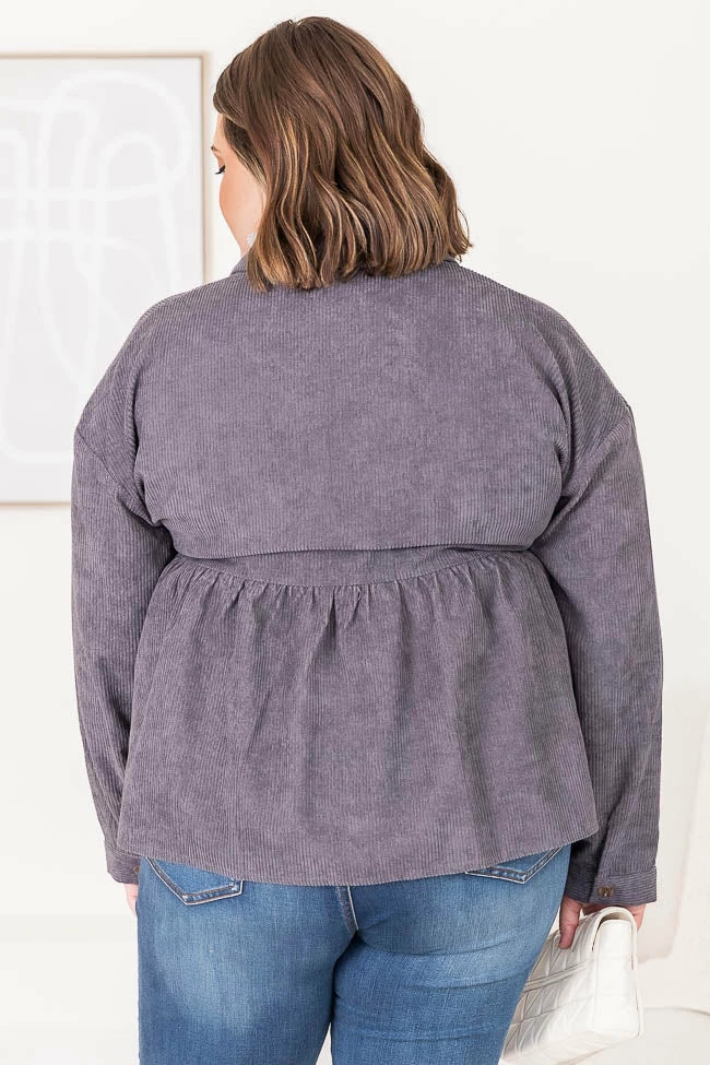 Best Sale π― Pink Lily Keep The Class Charcoal Corded Peplum Hem Shacket FINAL SALE β 14 Best Sale π― Pink Lily Keep The Class Charcoal Corded Peplum Hem Shacket FINAL SALE β - Image 12