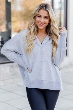 Top 10 🤩 Pink Lily Find You Well Grey Hooded Pullover 🛒