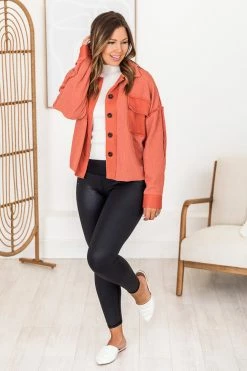 Buy π₯ Pink Lily Remember Me Rust Button Front Shacket FINAL SALE π 24 Buy π₯ Pink Lily Remember Me Rust Button Front Shacket FINAL SALE π -lounge-tops shop 183724 10 650x