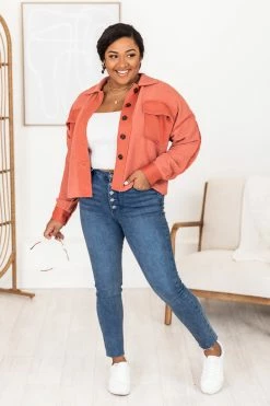 Buy π₯ Pink Lily Remember Me Rust Button Front Shacket FINAL SALE π 28 Buy π₯ Pink Lily Remember Me Rust Button Front Shacket FINAL SALE π -lounge-tops shop 183724 5 650x