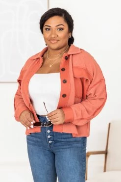 Buy π₯ Pink Lily Remember Me Rust Button Front Shacket FINAL SALE π 29 Buy π₯ Pink Lily Remember Me Rust Button Front Shacket FINAL SALE π -lounge-tops shop 183724 6 650x