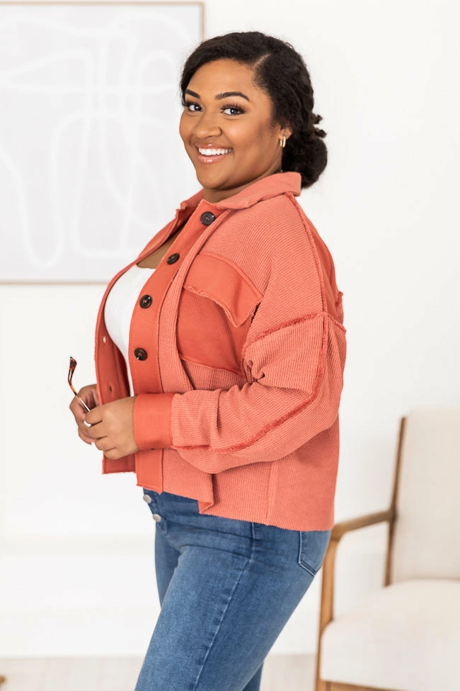 Buy π₯ Pink Lily Remember Me Rust Button Front Shacket FINAL SALE π 14 Buy π₯ Pink Lily Remember Me Rust Button Front Shacket FINAL SALE π - Image 12