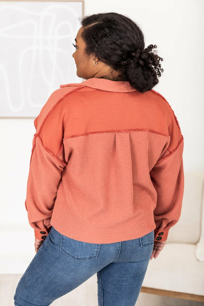 Buy π₯ Pink Lily Remember Me Rust Button Front Shacket FINAL SALE π 15 Buy π₯ Pink Lily Remember Me Rust Button Front Shacket FINAL SALE π - Image 13