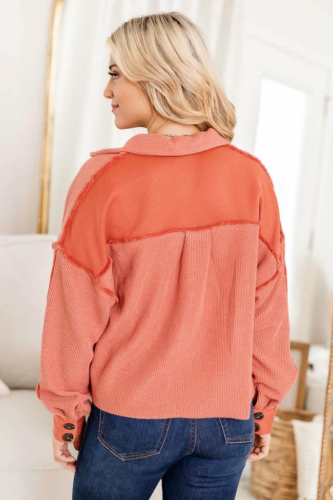 Buy π₯ Pink Lily Remember Me Rust Button Front Shacket FINAL SALE π 7 Buy π₯ Pink Lily Remember Me Rust Button Front Shacket FINAL SALE π - Image 5