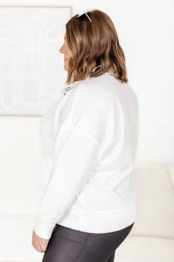 Promo 👏 Pink Lily Just Go With It Cream Henley Pullover 😀 -lounge-tops shop 183892 7 650x