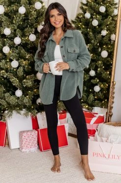 Budget 🌟 Pink Lily Wonderful Soul Olive Sherpa Shacket 🔔 -lounge-tops shop 183962 2 36f49571 feb3 4d31 890b 509a66dc3a14 650x