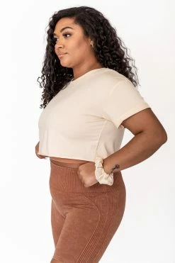 Best reviews of 🔔 Pink Lily Got What It Takes Light Peach Cropped Active Tee FINAL SALE 💯 -lounge-tops shop 184050 184056 5 650x