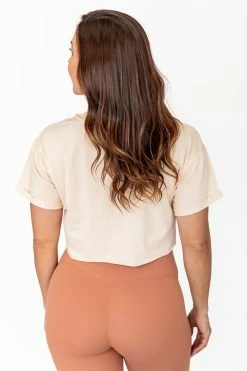 Best reviews of 🔔 Pink Lily Got What It Takes Light Peach Cropped Active Tee FINAL SALE 💯 -lounge-tops shop 184050 3 650x